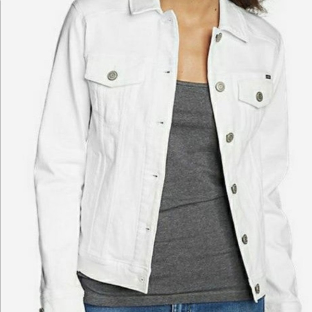 Eddie Bauer white jean jacket